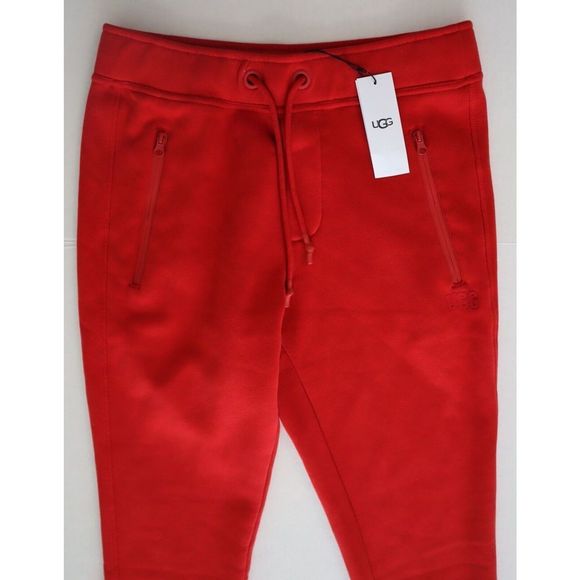UGG 1126372 Men's Sz Medium Samba Red Ricky Cotton Blend Jogger Pants $98 - Picture 5 of 9